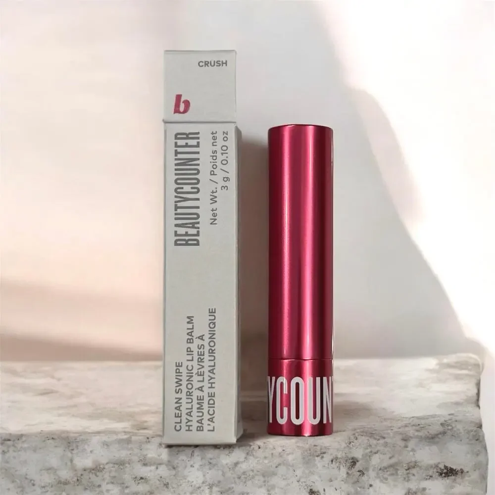 NIB Beautycounter Clean Swipe Hyaluronic Lip Balm in Crush